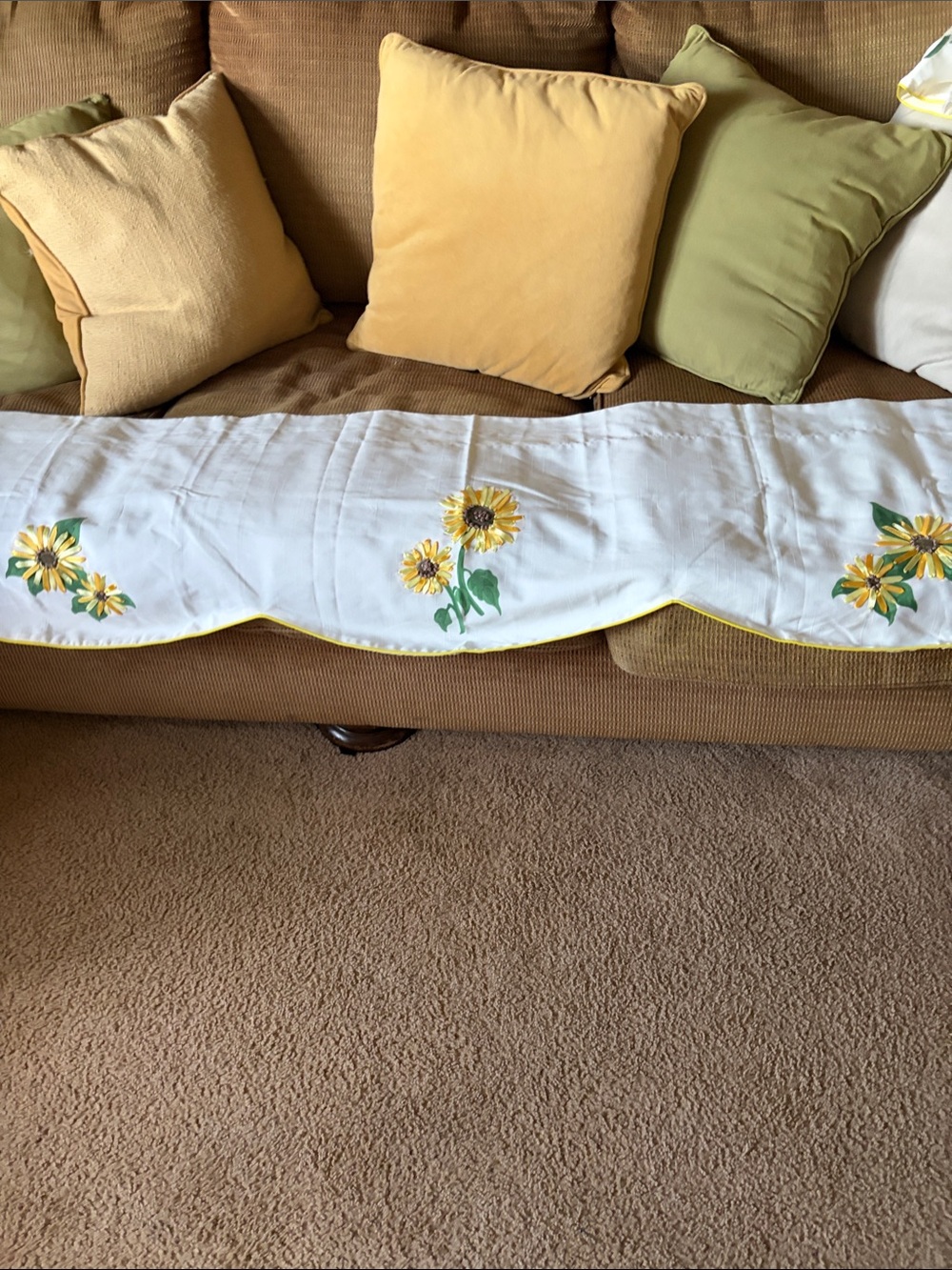 Vintage ribboned sunflower valances polycotton blend 🌻🌻🌻